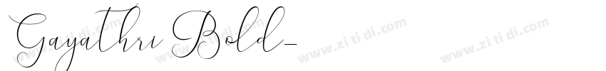 Gayathri Bold字体转换